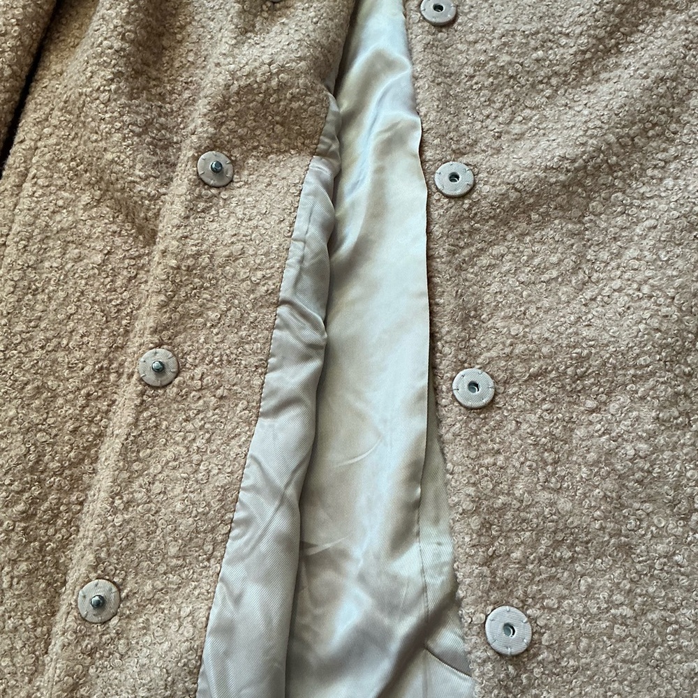 J. McLaughlin Camel Brown Long Teddy Fuzzy Coat, XL - Picture 6 of 10